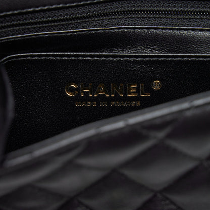 Chanel Mini Square Flap Bag Lambskin Black L