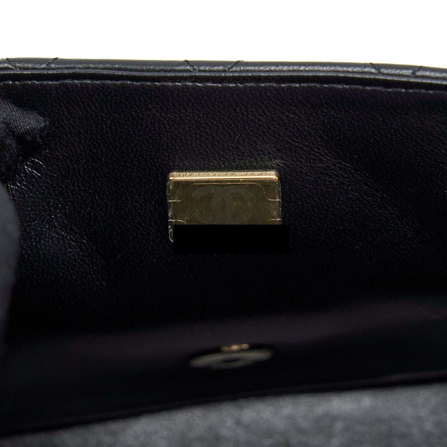 Chanel Mini Square Flap Bag Lambskin Black L