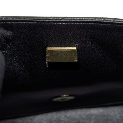 Chanel Mini Square Flap Bag Lambskin Black L
