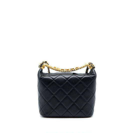Chanel 22S Detail Handle Hobo Crossbody Bag Lambskin Black (Microchip)
