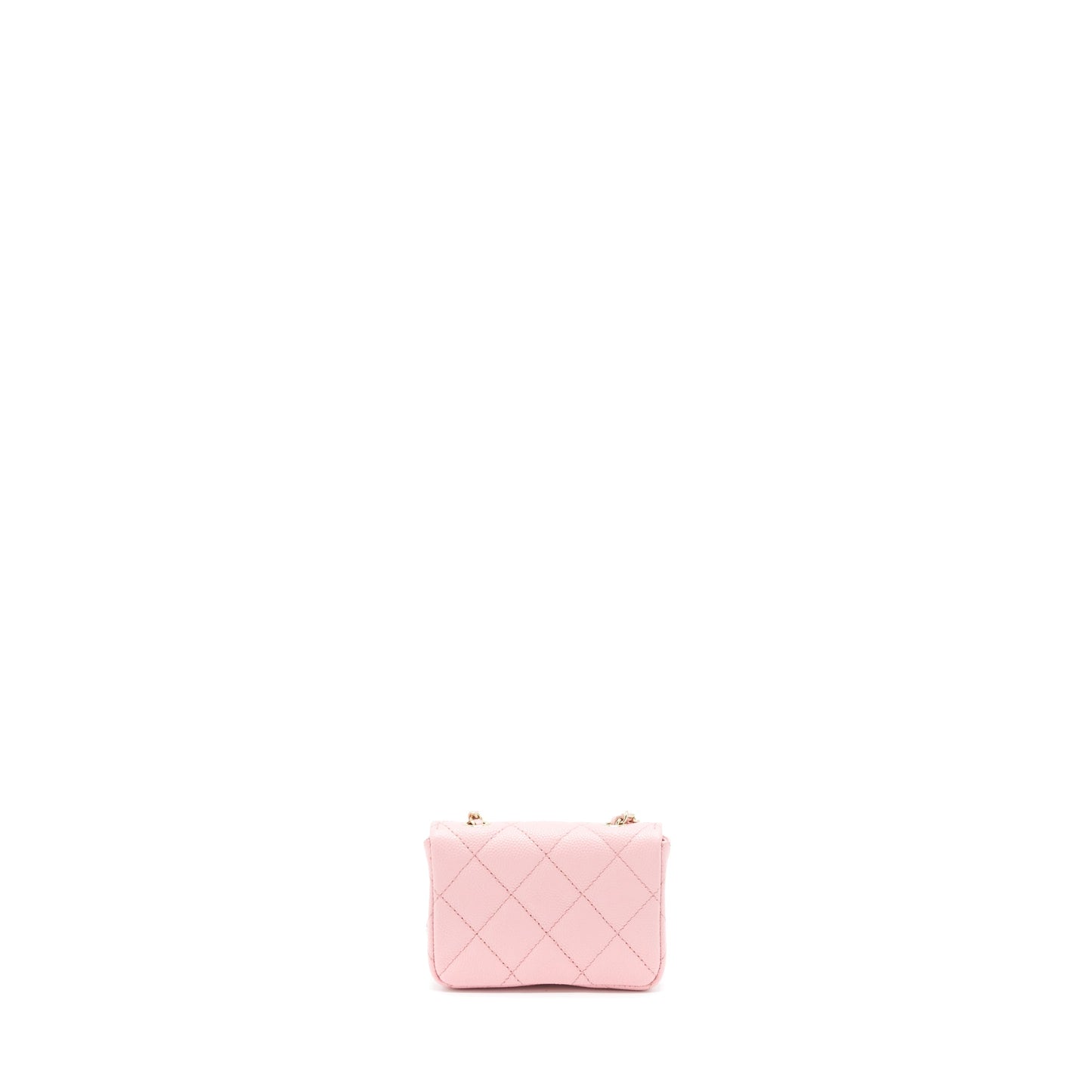 Chanel 22P Mini Flap Belt Bag/Card Holder Caviar Light Pink L