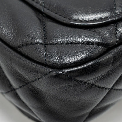 Chanel 19 Quilted Waist Belt Bag Shiny Goatskin Black