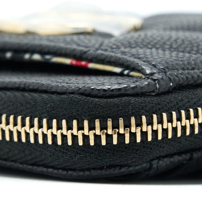 Chanel 23C Zipped Coin Purse Caviar Black L (Microchip)