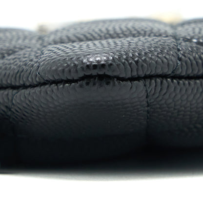 Chanel 23C Zipped Coin Purse Caviar Black L (Microchip)