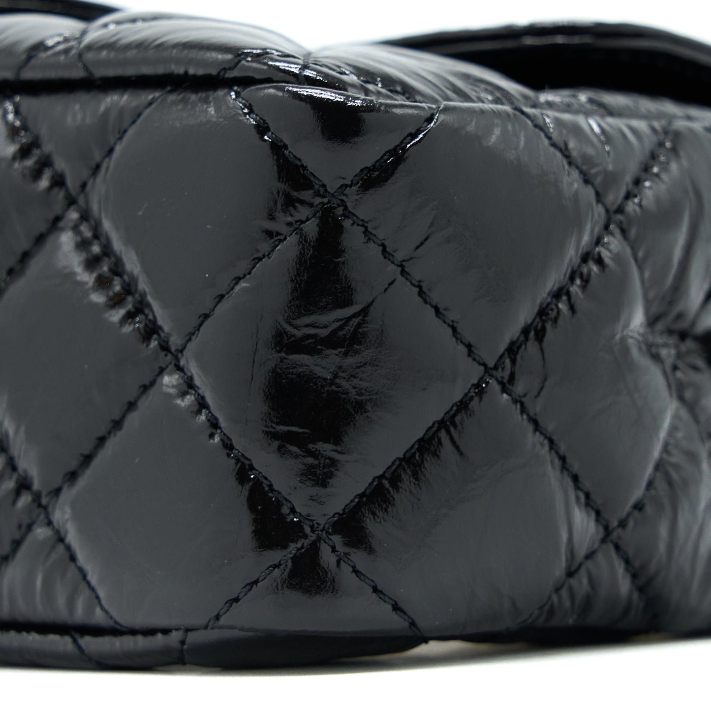 Chanel 23c Small Hobo Bag Shiny Calfskin Black Brushed  (Microchip)