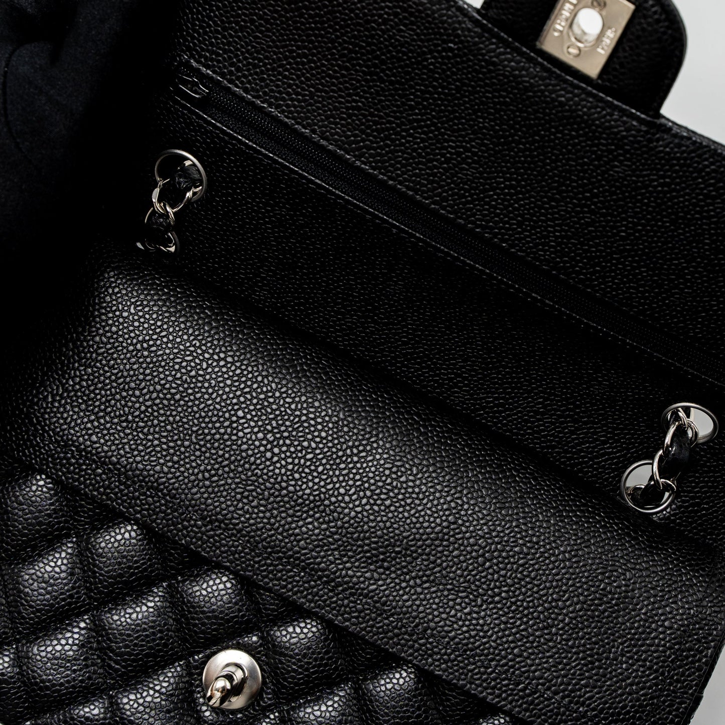 Chanel Medium Classic Double Flap Bag Caviar Black