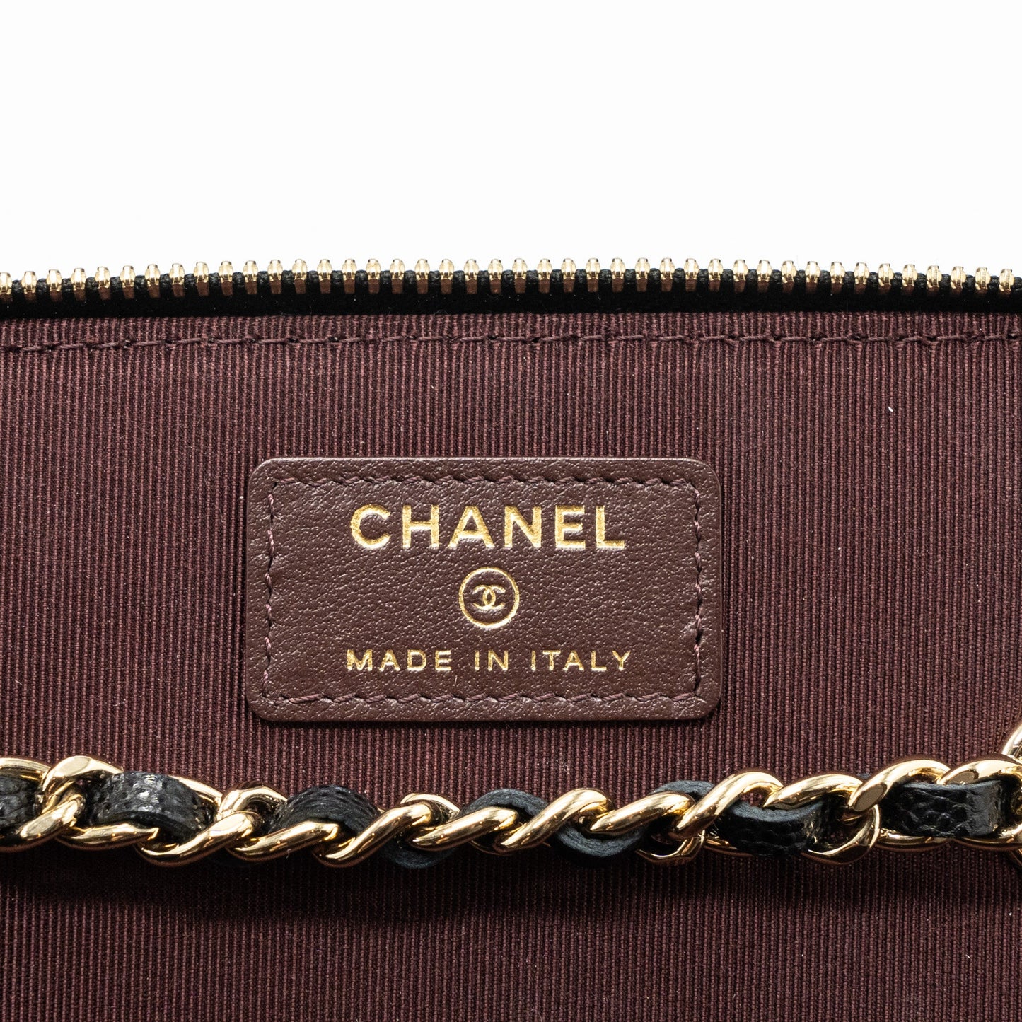 Chanel long vanity with chain caviar black L