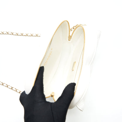 Chanel 22S Heart Bag Lambskin White L