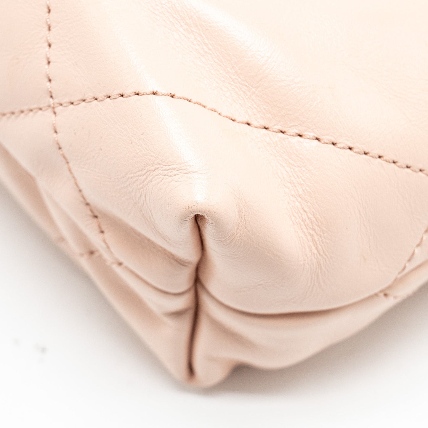 Chanel Mini 22 Bag Shiny Calfskin Pink  (microchip)