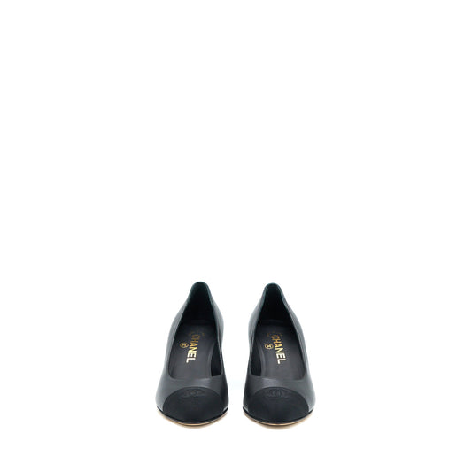 Chanel Size 36 CC Logo Heels With Pearl Black
