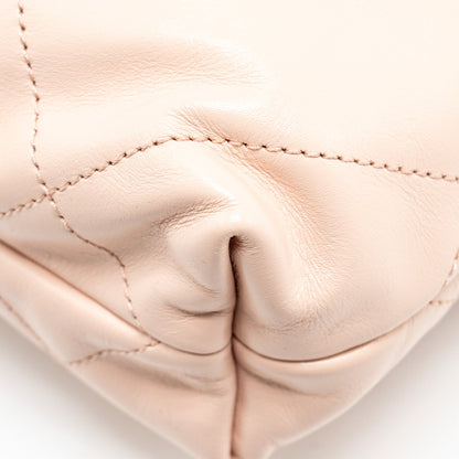 Chanel Mini 22 Bag Shiny Calfskin Pink  (microchip)