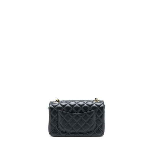 Chanel Classic Mini Rectangular Flap Bag Lambskin Black L (Microchip)