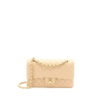 Chanel Medium Classic Double Flap Bag Caviar Beige
