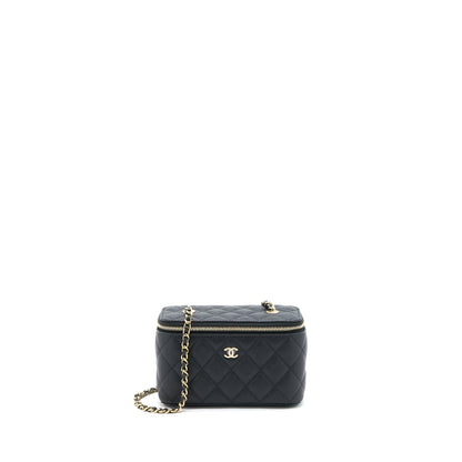 Chanel Long Vanity Case Caviar Black L (Microchip)
