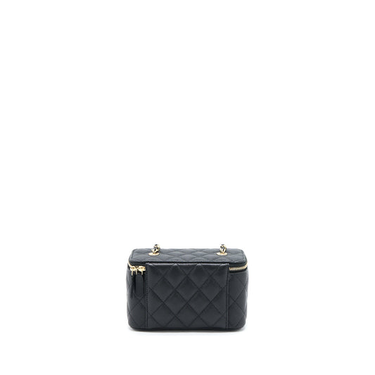 Chanel Long Vanity Case Caviar Black L (Microchip)