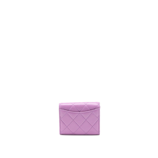 Chanel Clutch On Chain Lambskin Purple