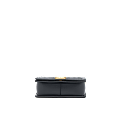 Chanel Medium Boy Bag Calfskin Black Brushed