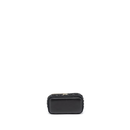 Chanel Long Vanity with Giant Chain Tweed/Lambskin Black L