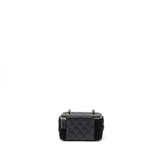 Chanel Long Vanity with Giant Chain Tweed/Lambskin Black L
