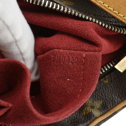 LOUIS VUITTON Croissant MM Monogram Canvas Shoulder Bag Brown