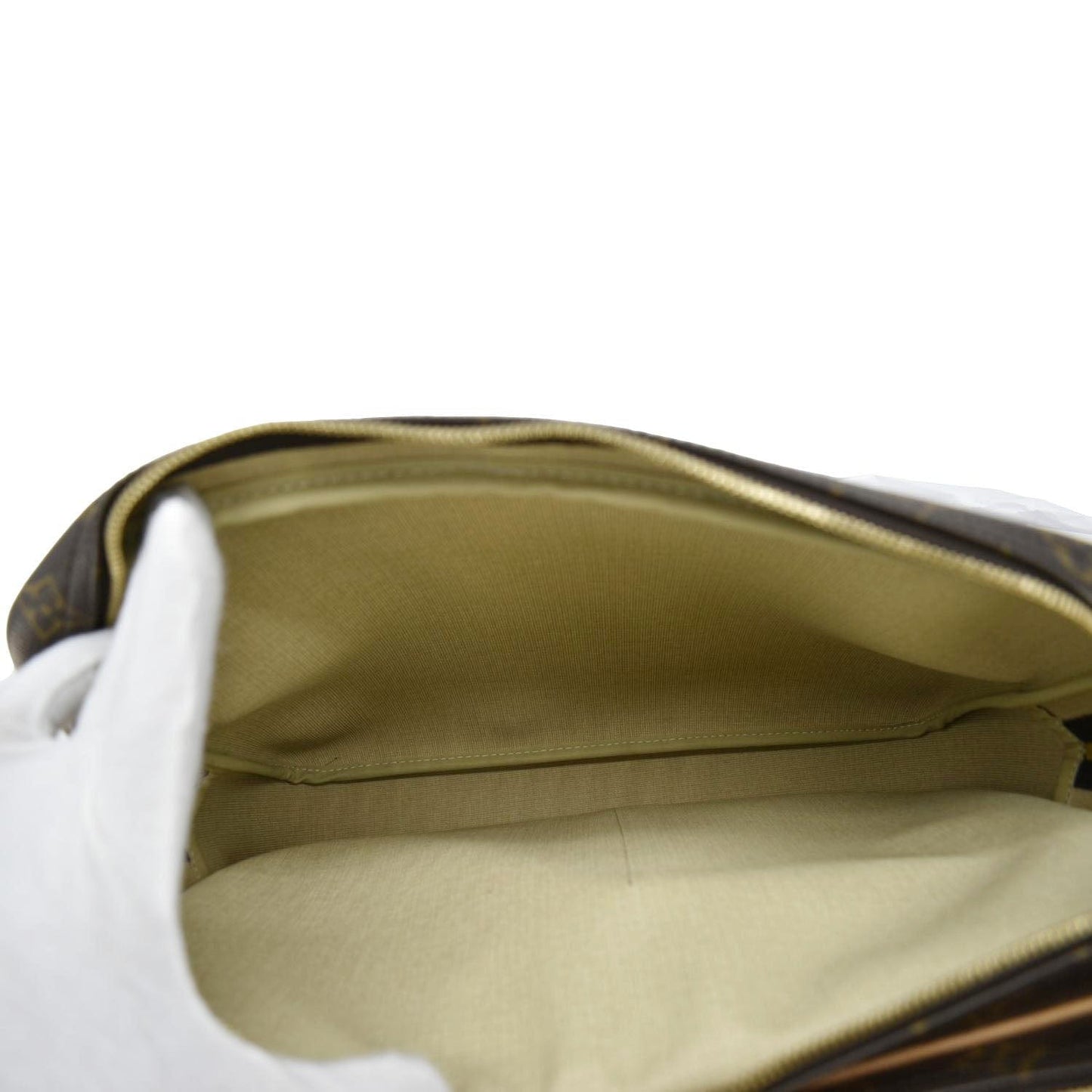 LOUIS VUITTON Reporter Monogram Canvas Shoulder Bag Brown