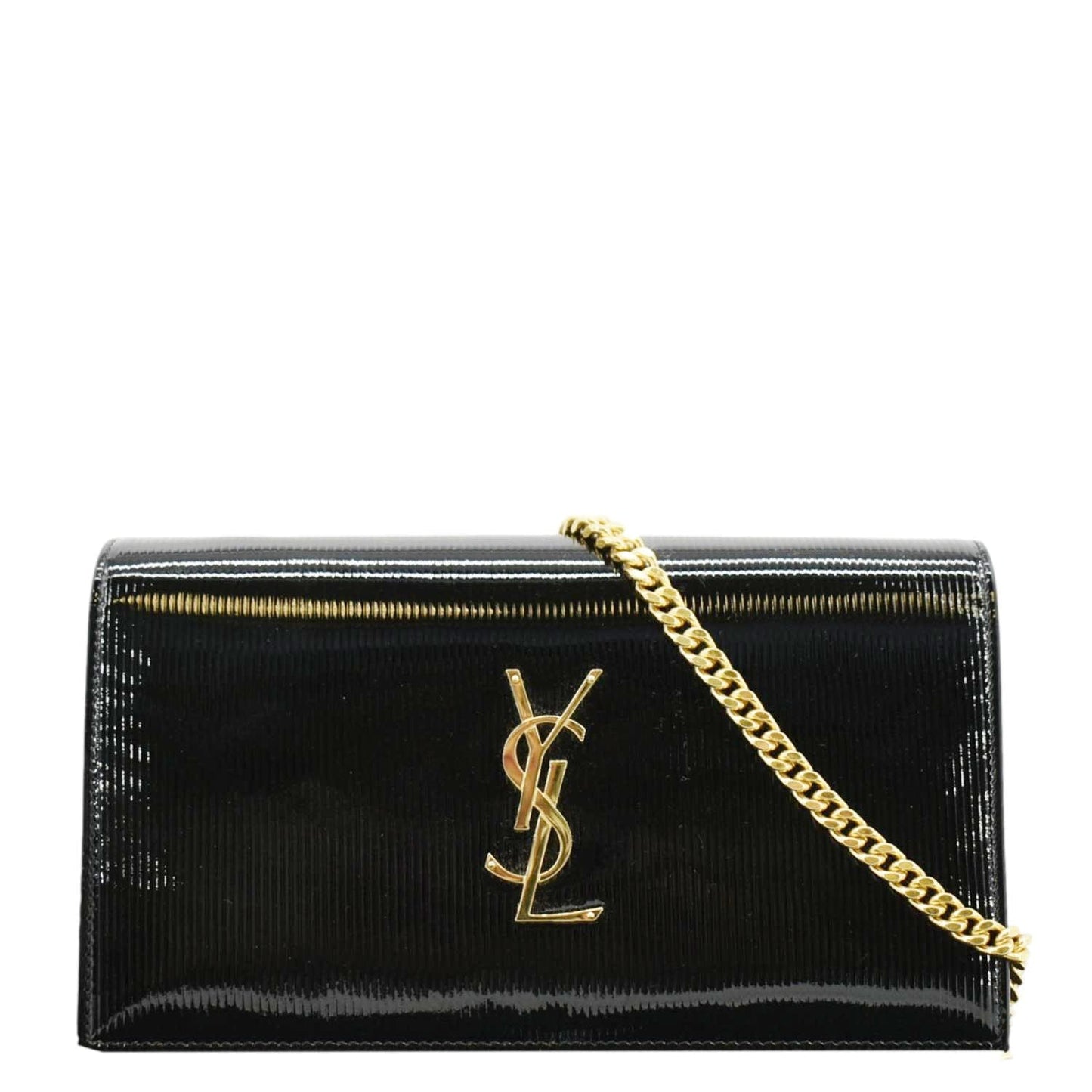 YVES SAINT LAURENT Kate WOC Patent Leather Crossbody Bag Black