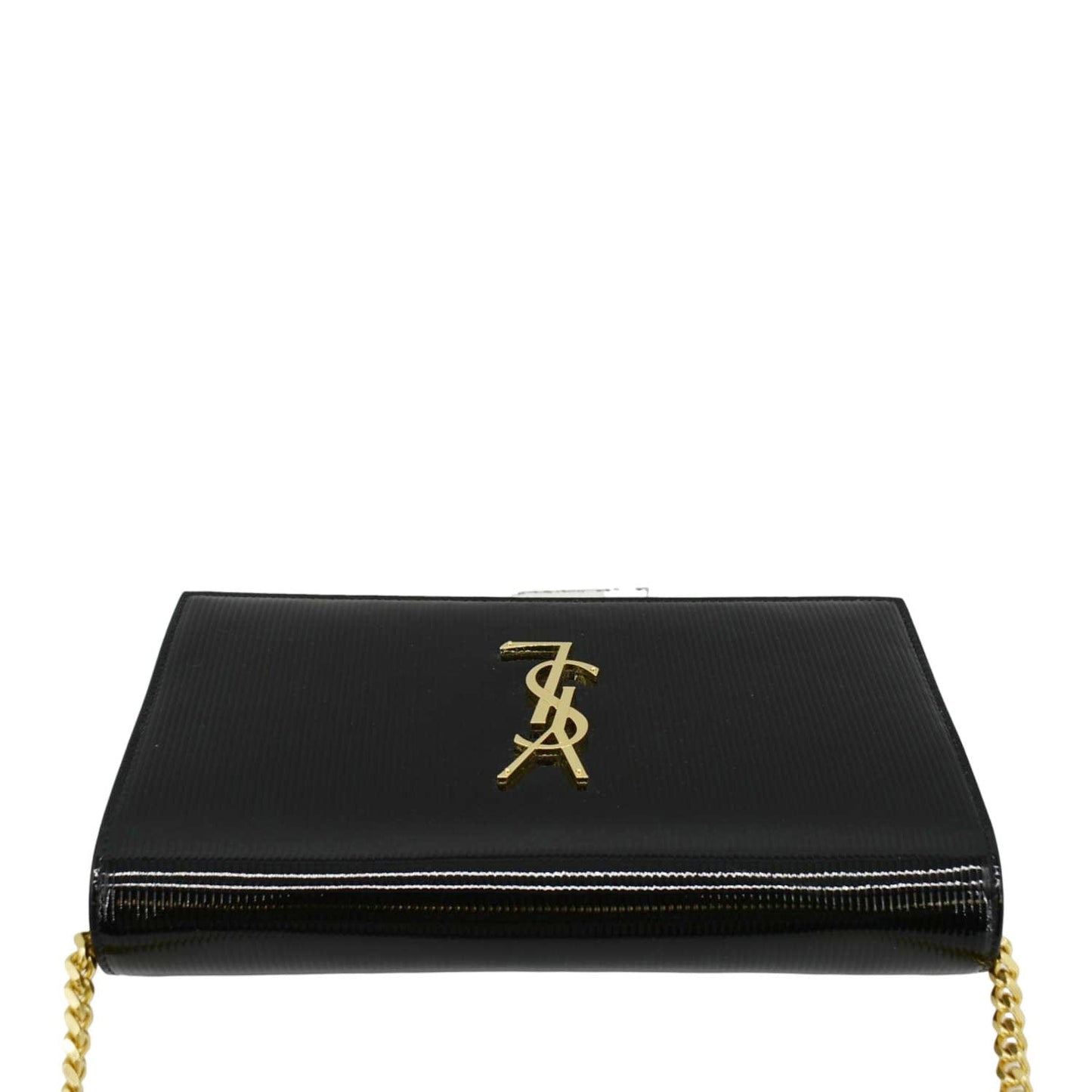 YVES SAINT LAURENT Kate WOC Patent Leather Crossbody Bag Black