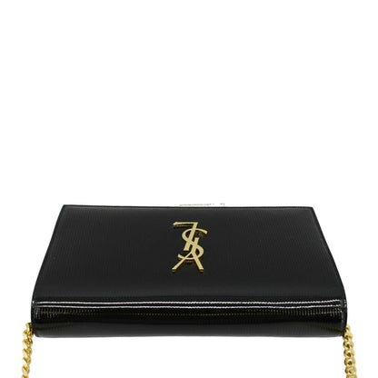 YVES SAINT LAURENT Kate WOC Patent Leather Crossbody Bag Black