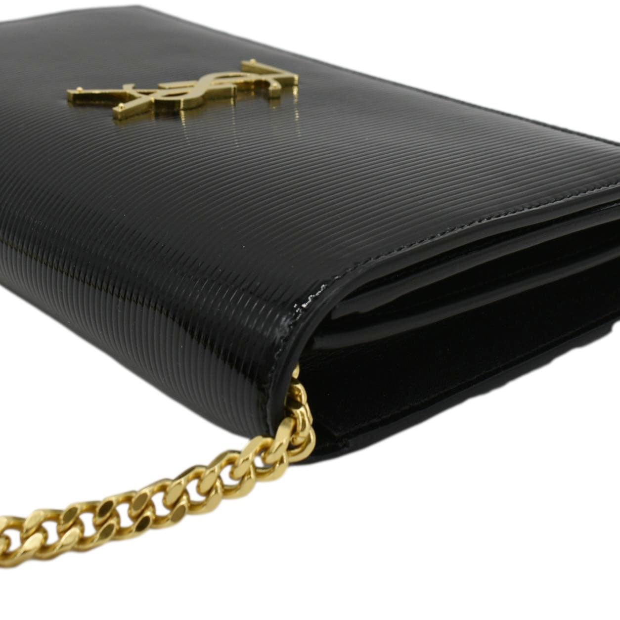 YVES SAINT LAURENT Kate WOC Patent Leather Crossbody Bag Black
