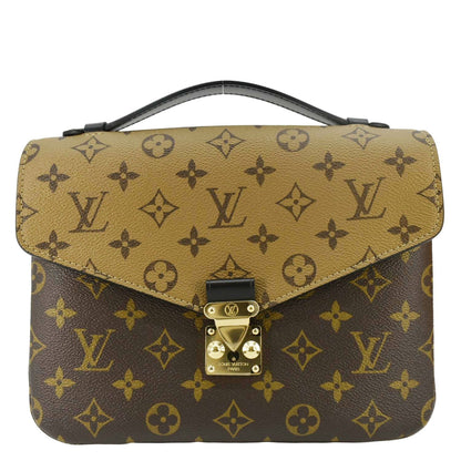 LOUIS VUITTON Metis Pochette Reverse Monogram Canvas Crossbody Bag Brown