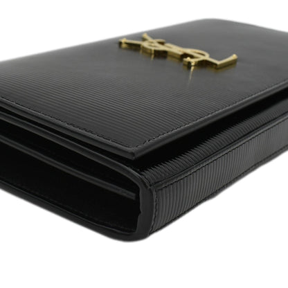 YVES SAINT LAURENT Kate WOC Patent Leather Crossbody Bag Black