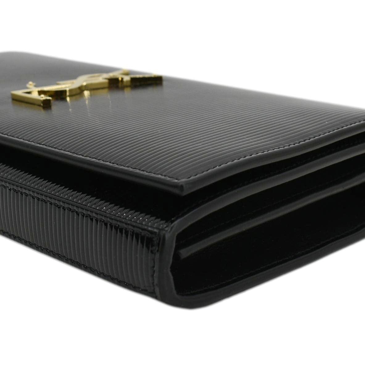 YVES SAINT LAURENT Kate WOC Patent Leather Crossbody Bag Black