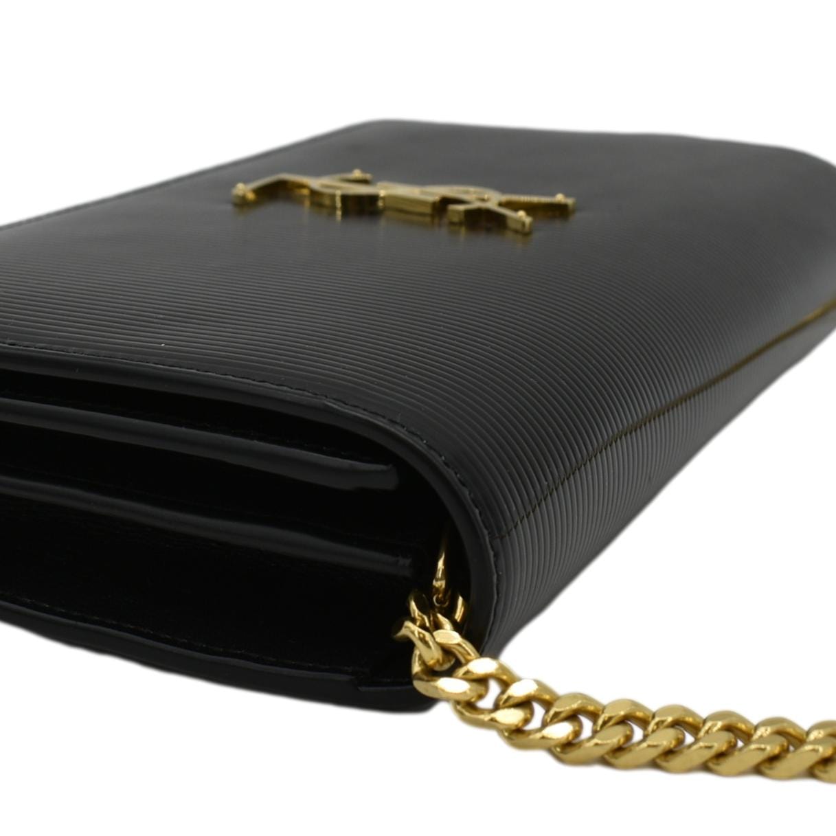 YVES SAINT LAURENT Kate WOC Patent Leather Crossbody Bag Black