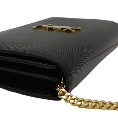 YVES SAINT LAURENT Kate WOC Patent Leather Crossbody Bag Black