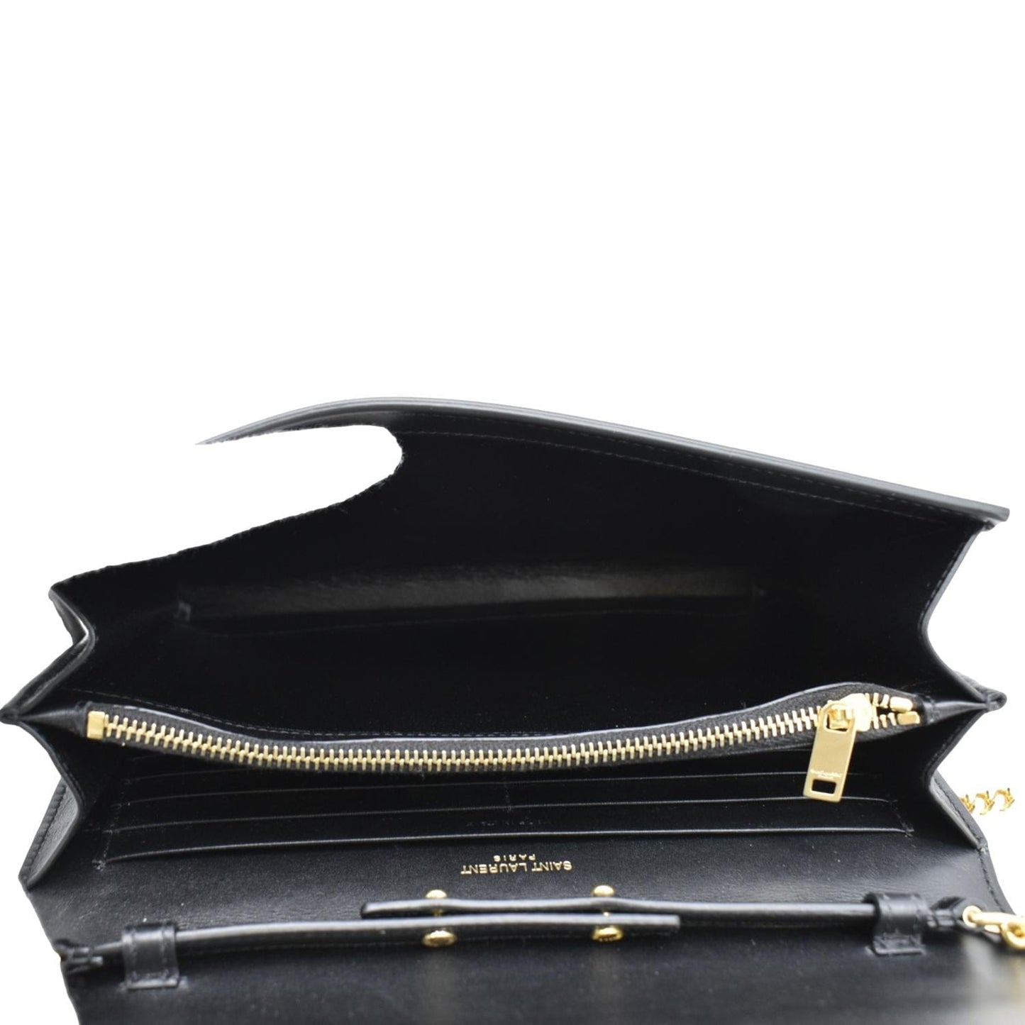 YVES SAINT LAURENT Kate WOC Patent Leather Crossbody Bag Black