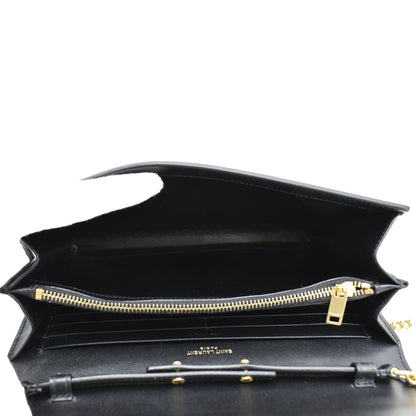 YVES SAINT LAURENT Kate WOC Patent Leather Crossbody Bag Black
