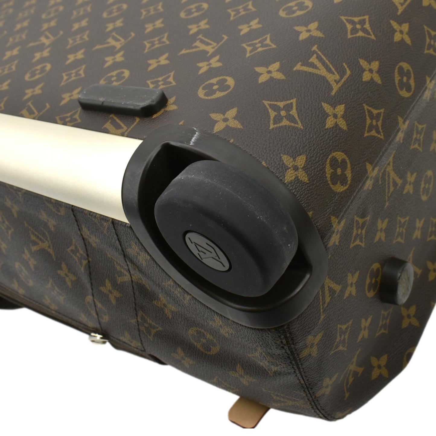 LOUIS VUITTON Horizon Soft 55 Monogram Canvas Rolling Duffle Bag Brown