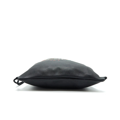Gucci Logo Printed Drawstring Backpack Black