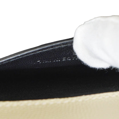 YVES SAINT LAURENT Kate Leather Chain Clutch Crossbody Bag Cream