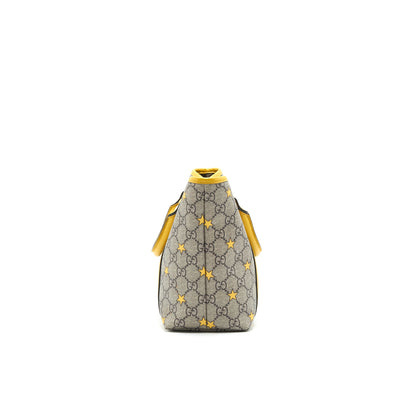 GUCCI Kid's GG Supreme Tote Bag Yellow Star