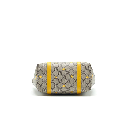 GUCCI Kid's GG Supreme Tote Bag Yellow Star