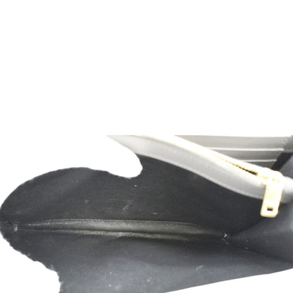 YVES SAINT LAURENT Kate Leather Chain Clutch Crossbody Bag Grey