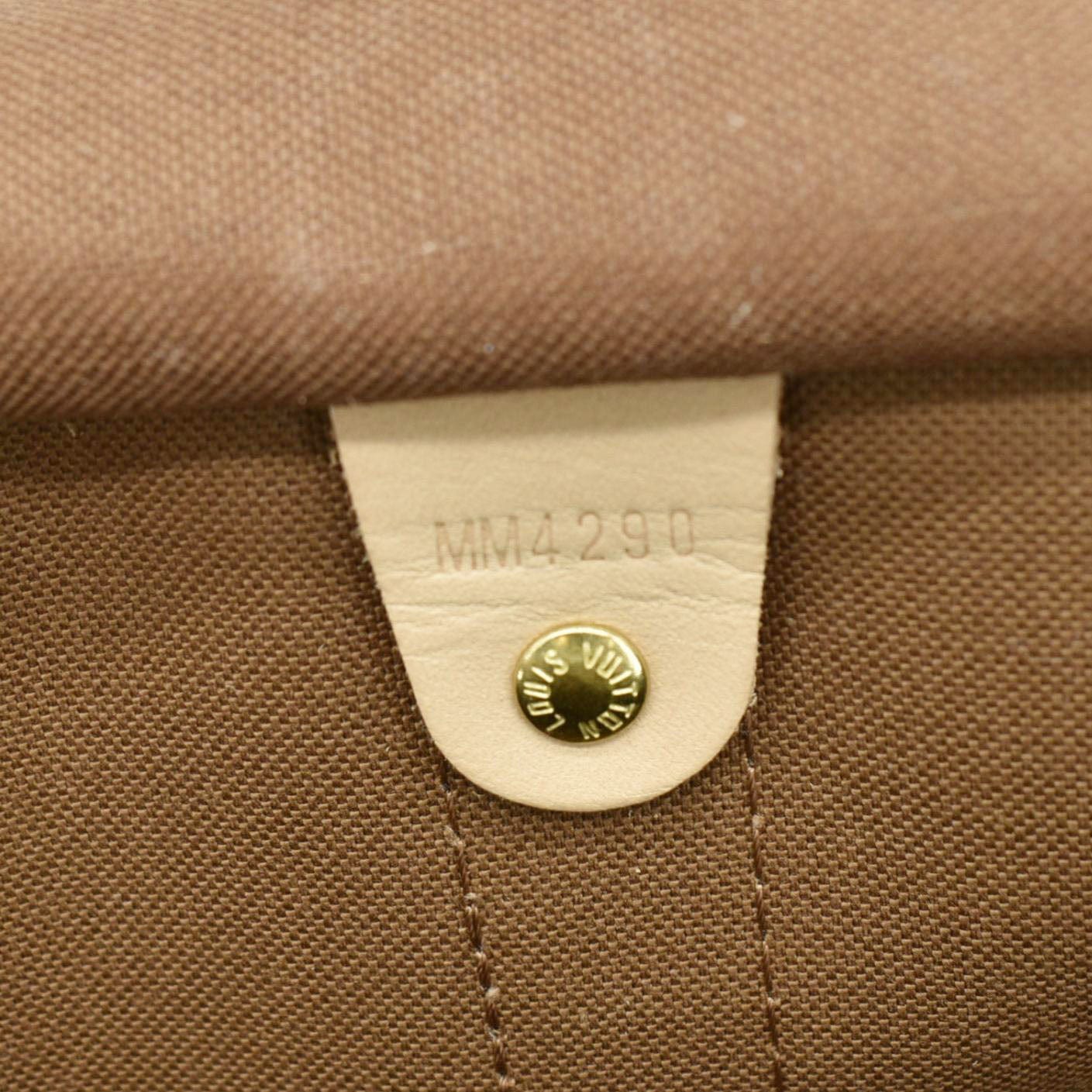 LOUIS VUITTON Keepall 55 Bandouliere Monogram Canvas Travel Bag Brown