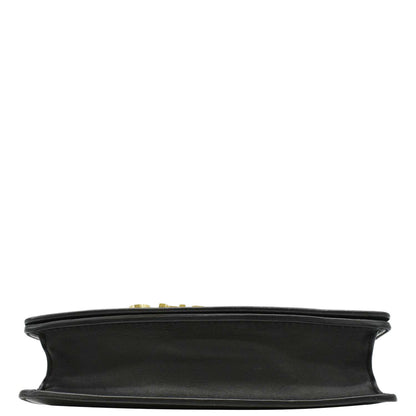CHRISTIAN DIOR J'Adior Medium Leather Flap Chain Shoulder Bag Black