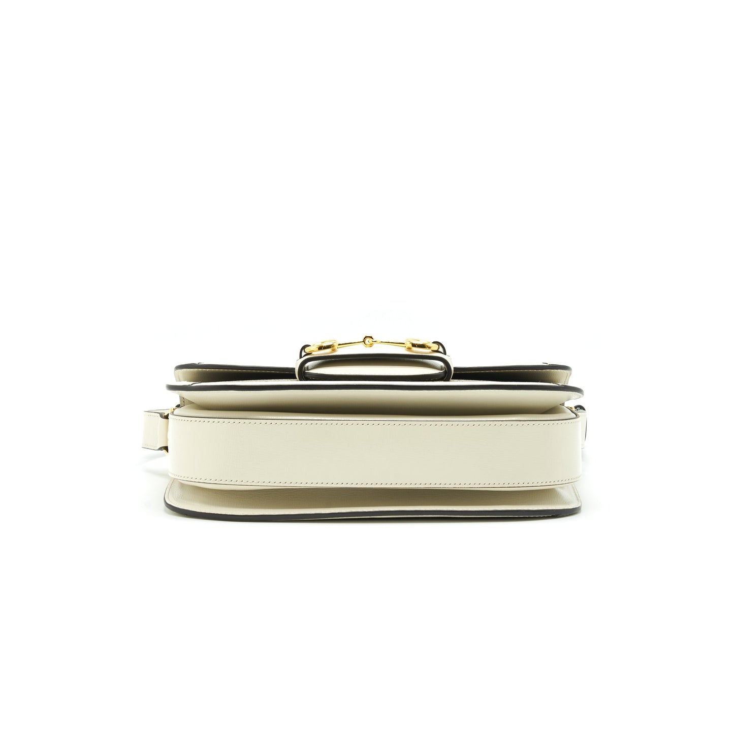 Gucci Horsebit 1955 Small Shoulder Bag White Leather