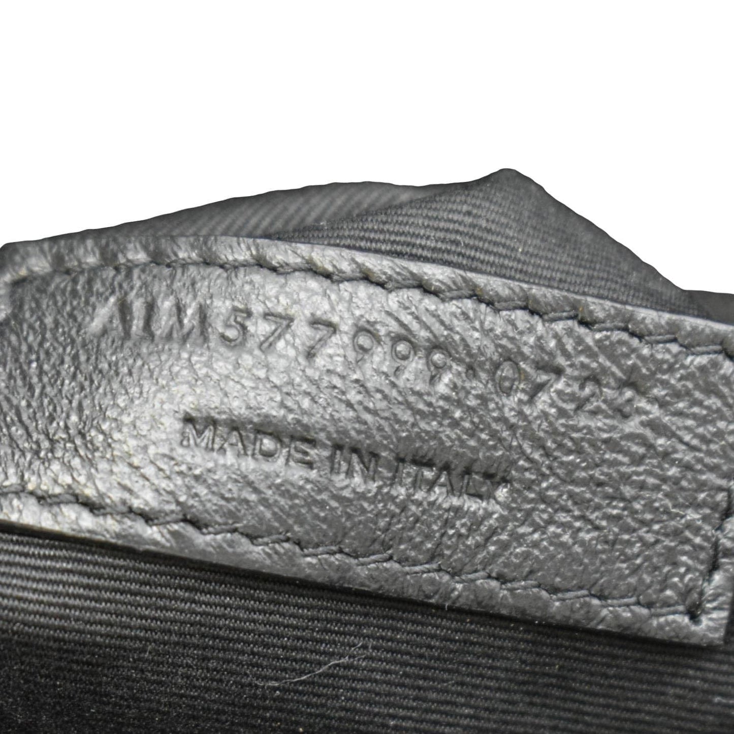 YVES SAINT LAURENT Niki  Crinkle Leather Shopper Tote Bag Black