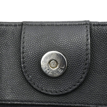 CHANEL Coco Eyelets Large Leather Shopping Tote Shoulder  Black