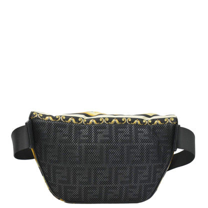 VERSACE X FENDI FF Baroque Nylon Belt Bag Gold