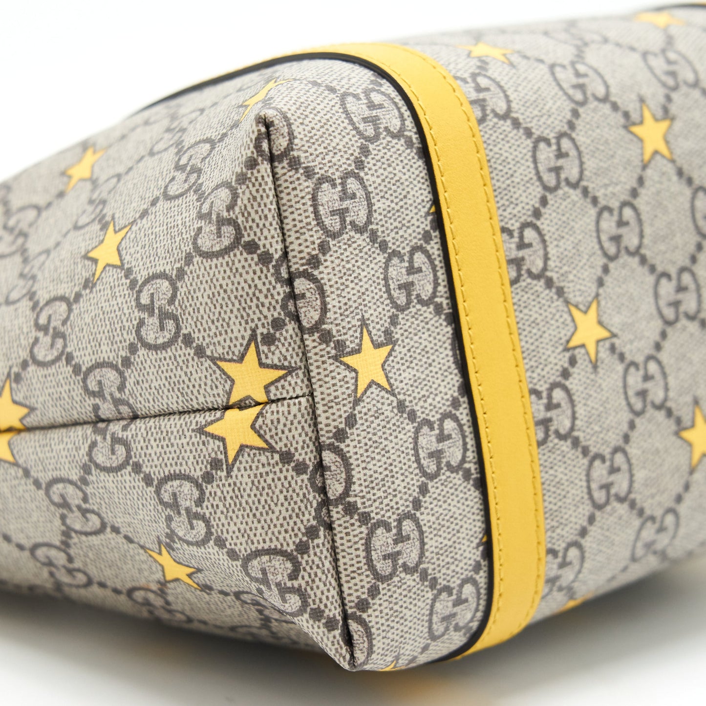 GUCCI Kid's GG Supreme Tote Bag Yellow Star