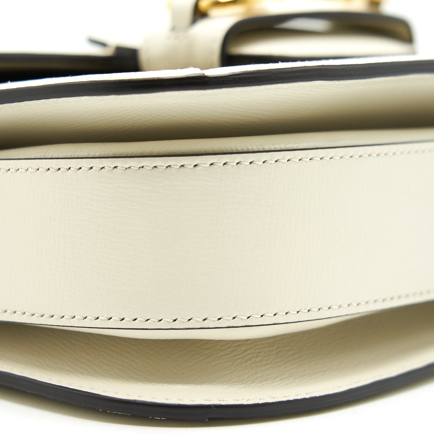 Gucci Horsebit 1955 Small Shoulder Bag White Leather
